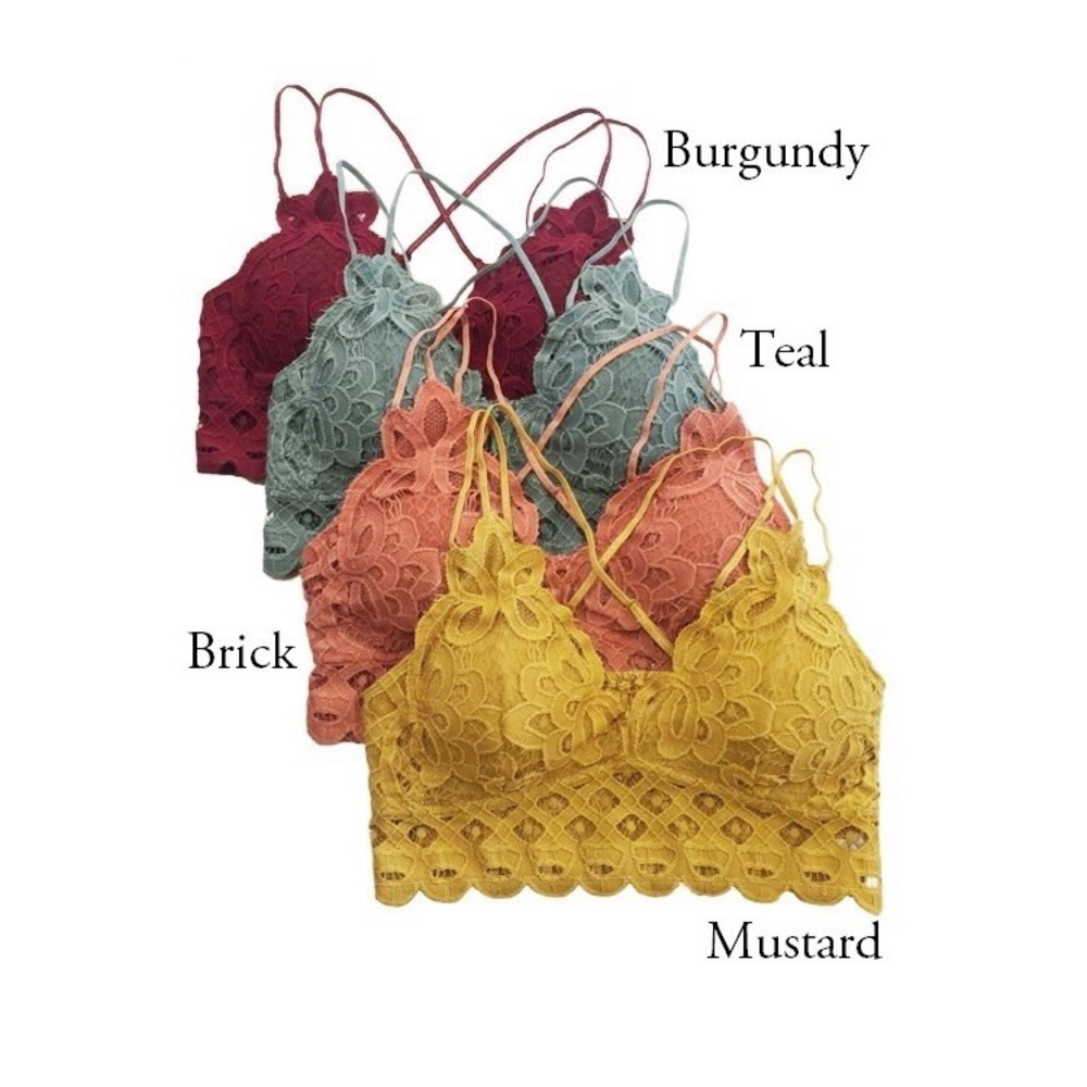 🆕 Lena Crochet Lace Bralette - Burgundy - Picture 6 of 8
